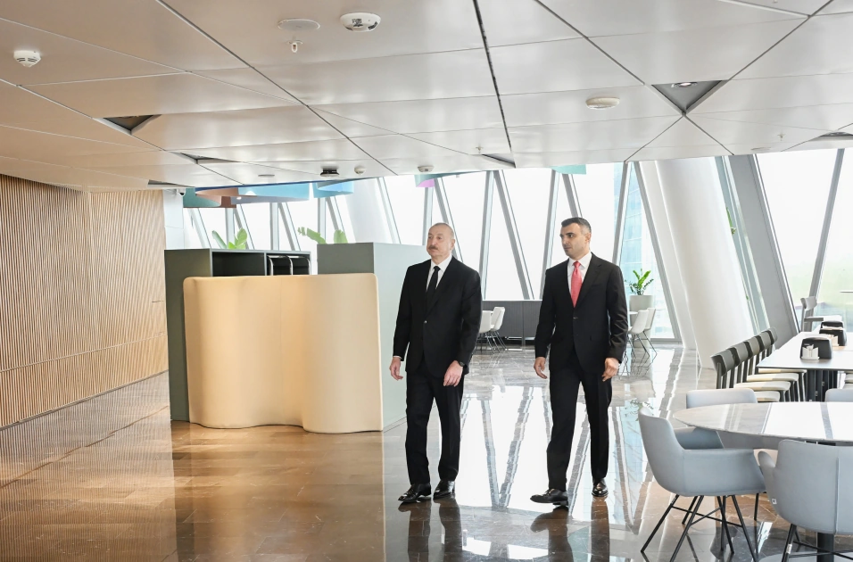 President Ilham Aliyev attends opening of new building of Central Bank (PHOTO)