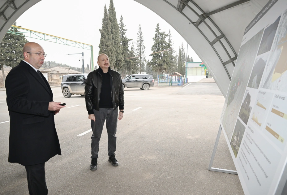 President Ilham Aliyev reviews master plan for Aghdara city (PHOTO)