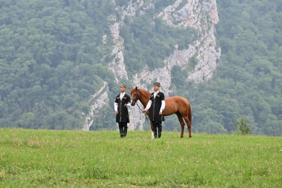 Azerbaijani president gifts Garabagh horse to Turkmen counterpart during Shusha visit PHOTO