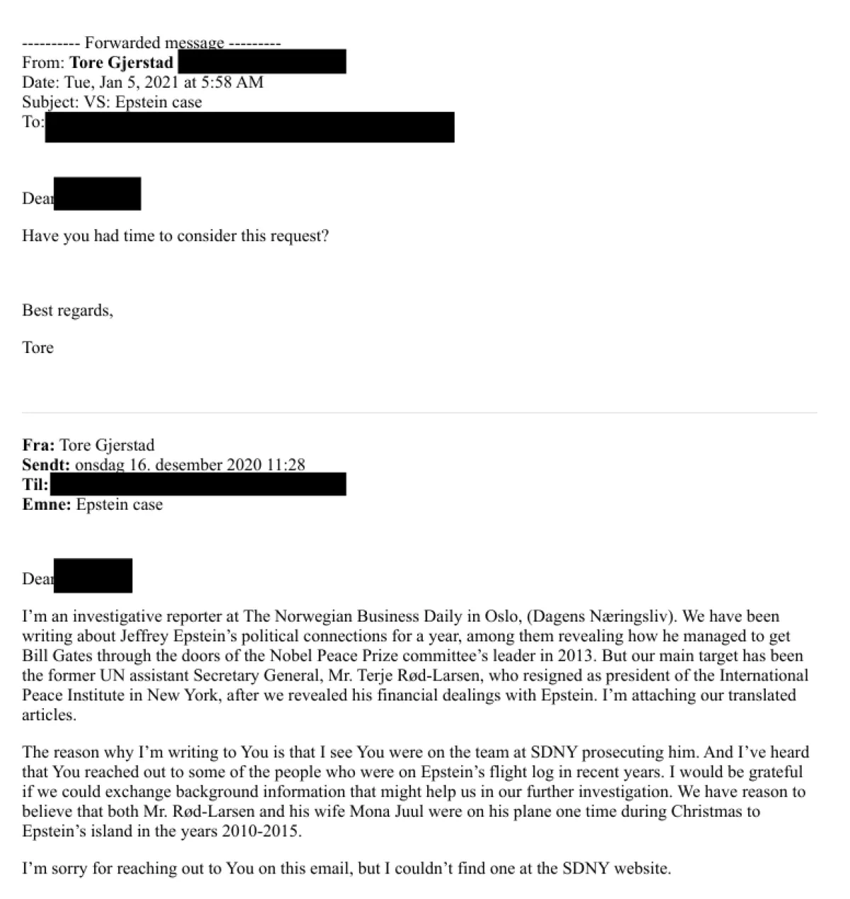 Epstein files: double standards of those who taught morality Subject: Mona Juul