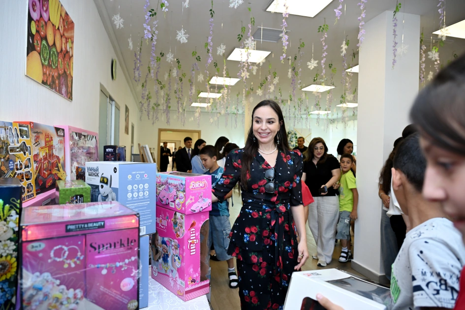 Heydar Aliyev Foundation VP Leyla Aliyeva meets with residents of children's home in Sheki (PHOTO)