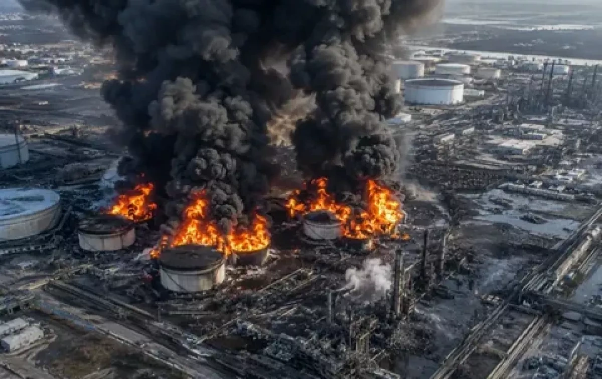 Russia's Ryazan oil refinery and Wildberries warehouse ignited in morning UAV attack PHOTO / VIDEO