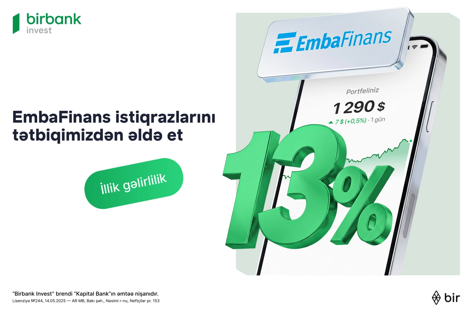 Invest in “EmbaFinans” NBCO bonds through Birbank Invest