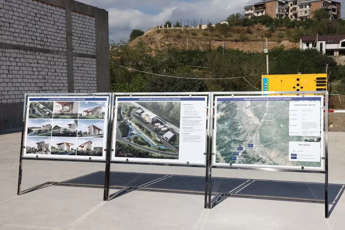 Foreign diplomats tour Khankendi railway and bus station project PHOTO