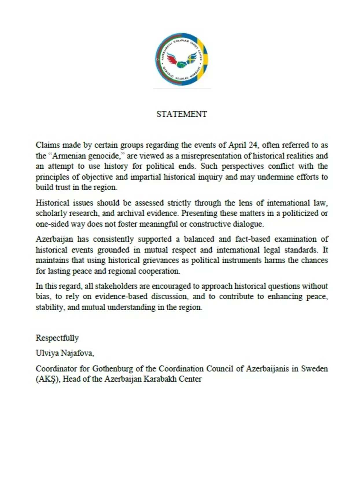 Azerbaijani diaspora criticises New York mayor over remarks on 1915 events PHOTO