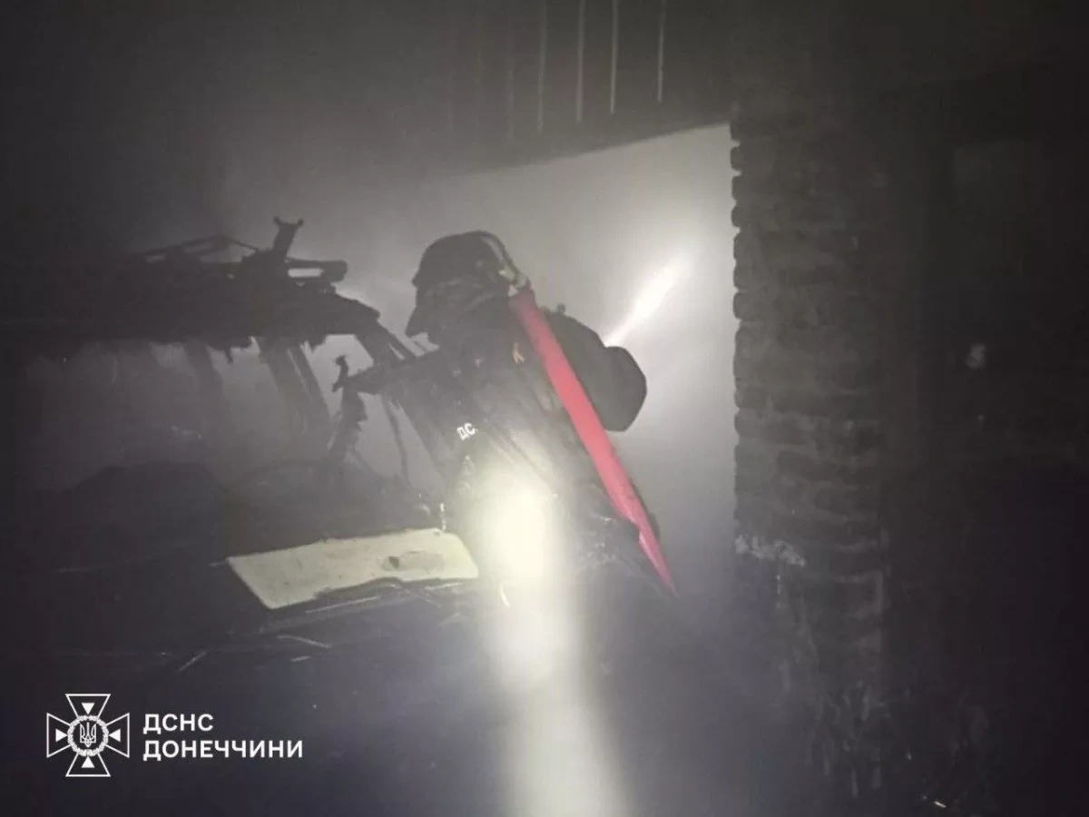 Russian drone strikes firefighters battling blaze at Zaporizhzhia petrol station PHOTO