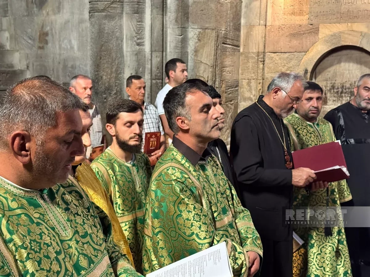 Albanian-Udi Christian community members visit Ganjasar in Azerbaijan PHOTO