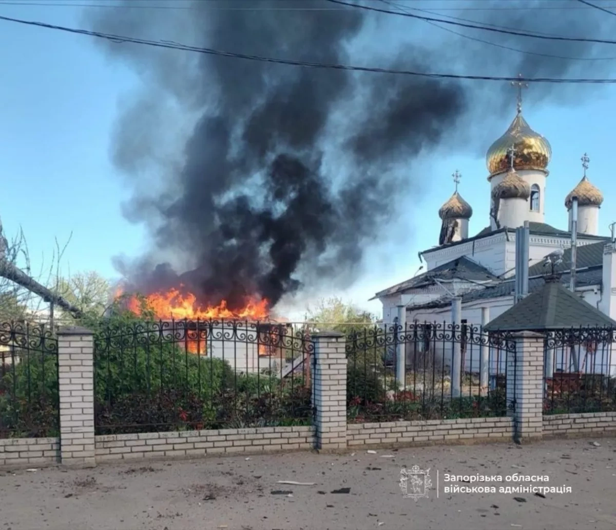 Russian strike hits church building in southeastern Ukraine, killing one