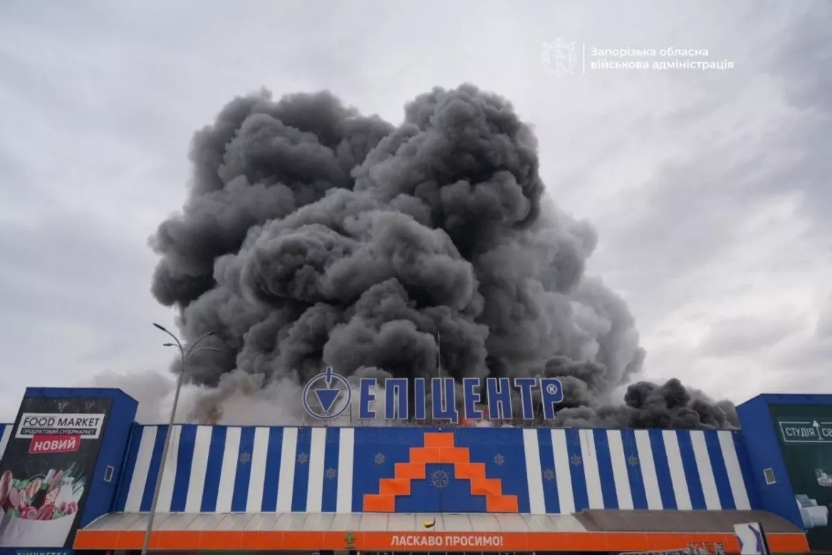 Four injured after Russian drone strikes construction store in Zaporizhzhia PHOTO / VIDEO