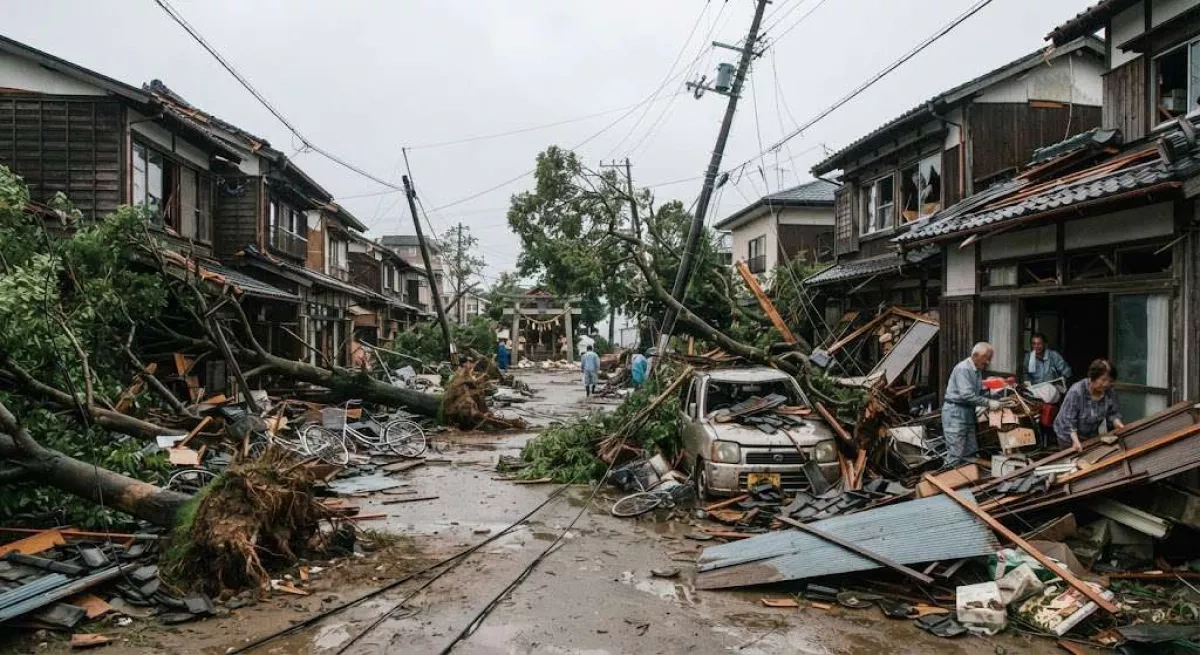 Nearly 17,000 homes without power after Typhoon hits Japan