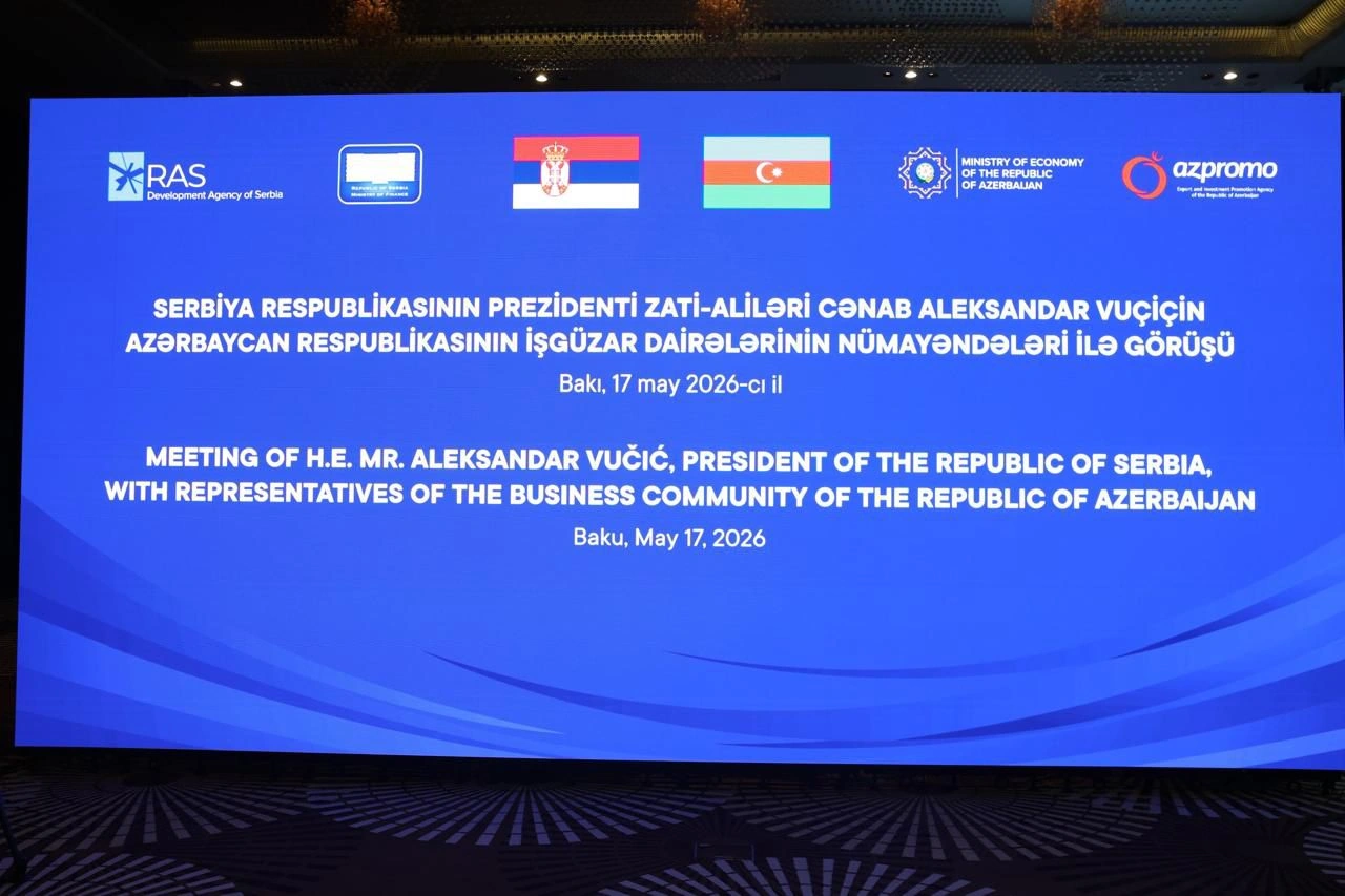 Serbian President meets with Azerbaijani business representatives (PHOTO)