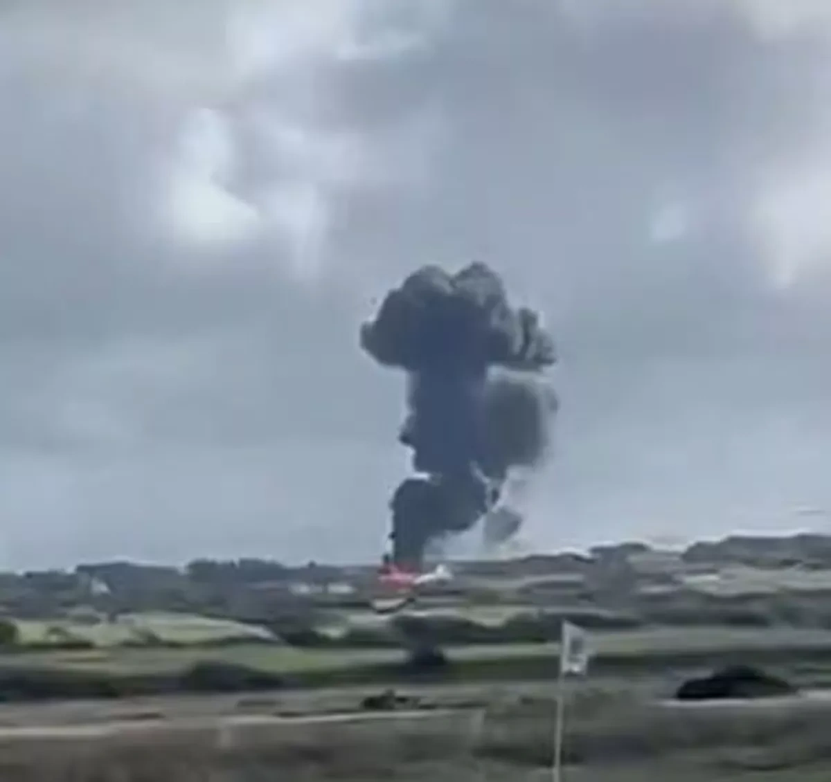 UK Royal Air Force Hawk jet crashes near Anglesey PHOTO