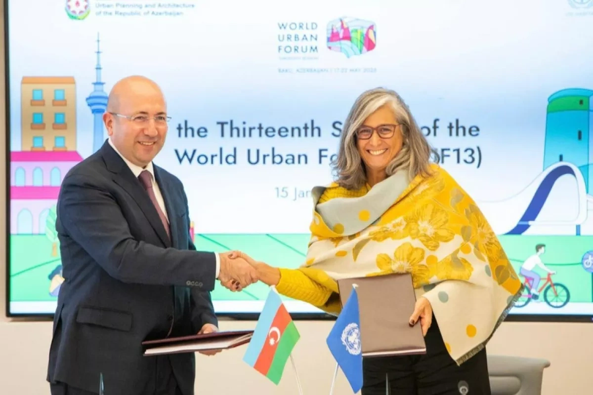 Azerbaijan, UN-Habitat sign logistics agreement for 13th World Urban Forum PHOTO
