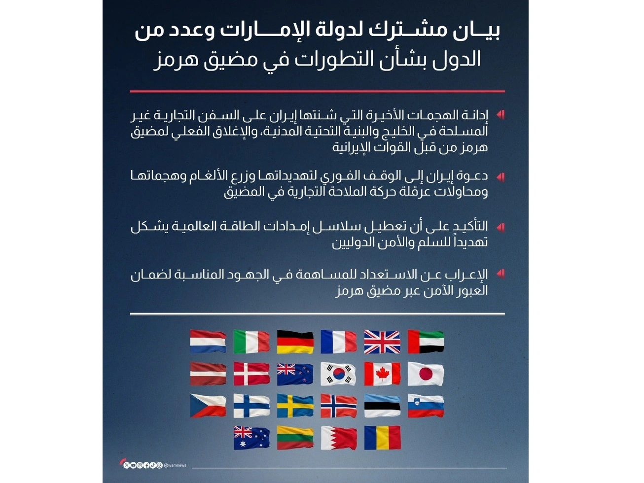 More than 20 countries are ready to ensure security in Strait of Hormuz