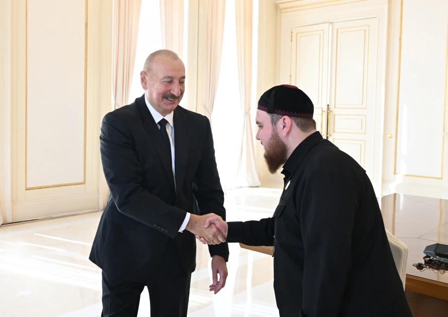 President Ilham Aliyev receives participants of international conferences held in Baku (PHOTO)