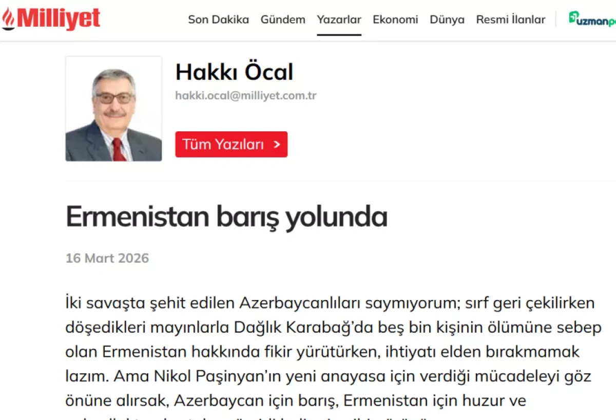 Turkish pundit: Armenian constitutional сhanges could lead to regional peace Photo