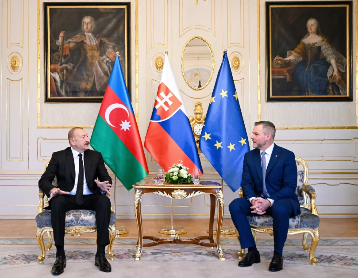 Azerbaijani, Slovak presidents meet one-on-one PHOTO
