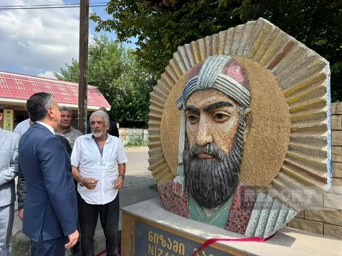 Georgia’s Marneuli unveils restored bust of Azerbaijani poet Nizami Ganjavi PHOTO