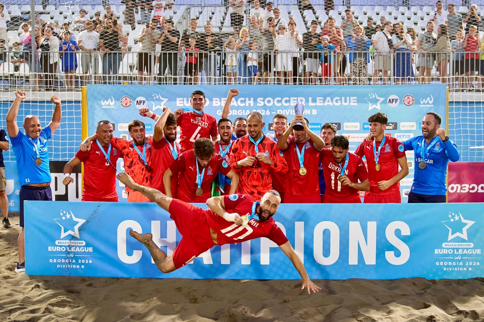Azerbaijan beach soccer team wins Euro Beach Soccer League Division B (PHOTO)