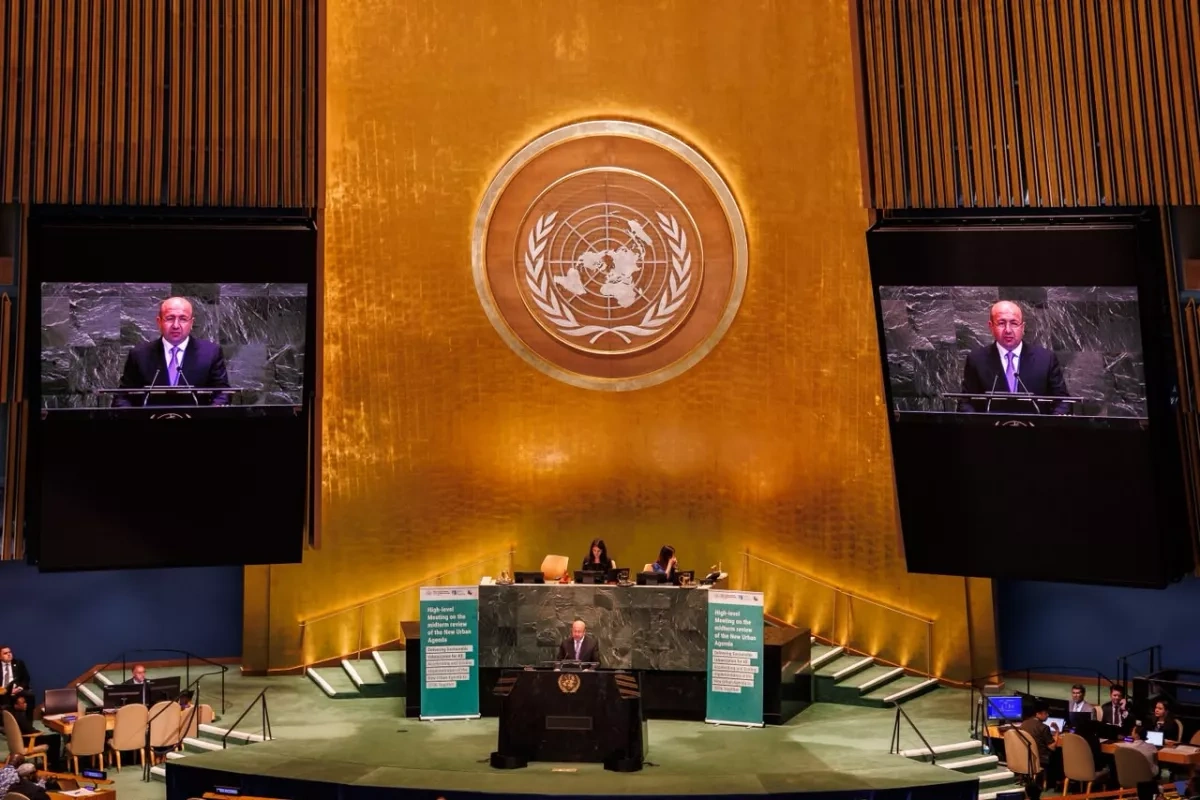Azerbaijan showcases WUF13 legacy, Karabakh reconstruction at UN PHOTO