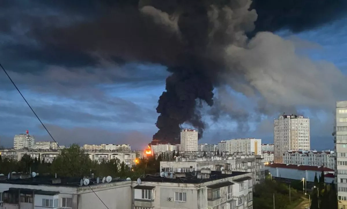 Crimea: Fuel depot fire reported in Sevastopol, after drone attack