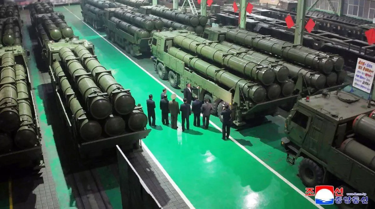 North Korean leader inspects munitions plant, hails rocket launcher production PHOTO