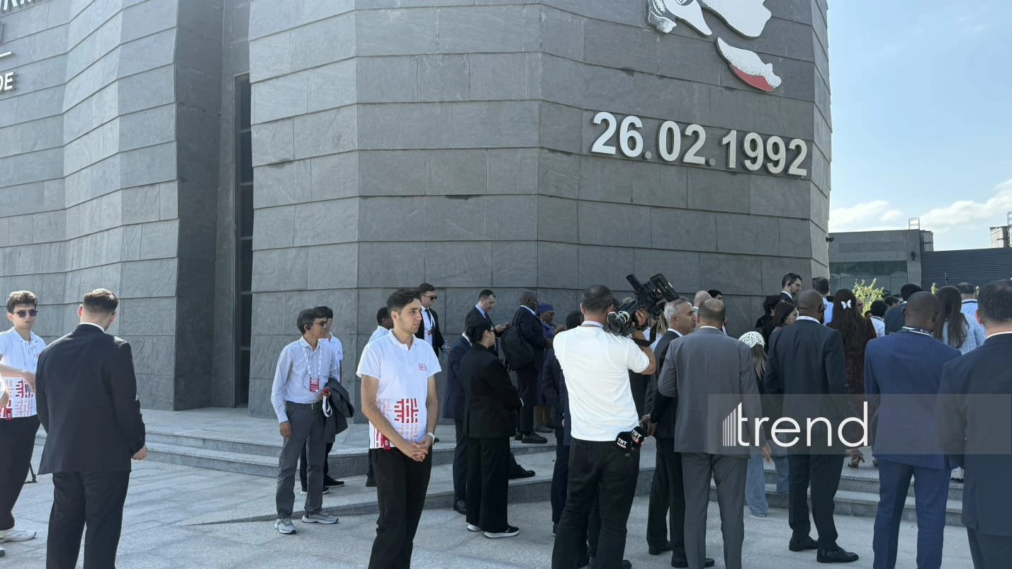 Shusha Global Media Forum participants visit Khojaly Genocide Memorial (PHOTO)
