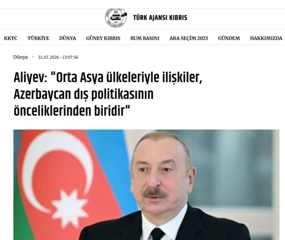 Turkish media spotlight Azerbaijani president's Kyrgyzstan visit PHOTO