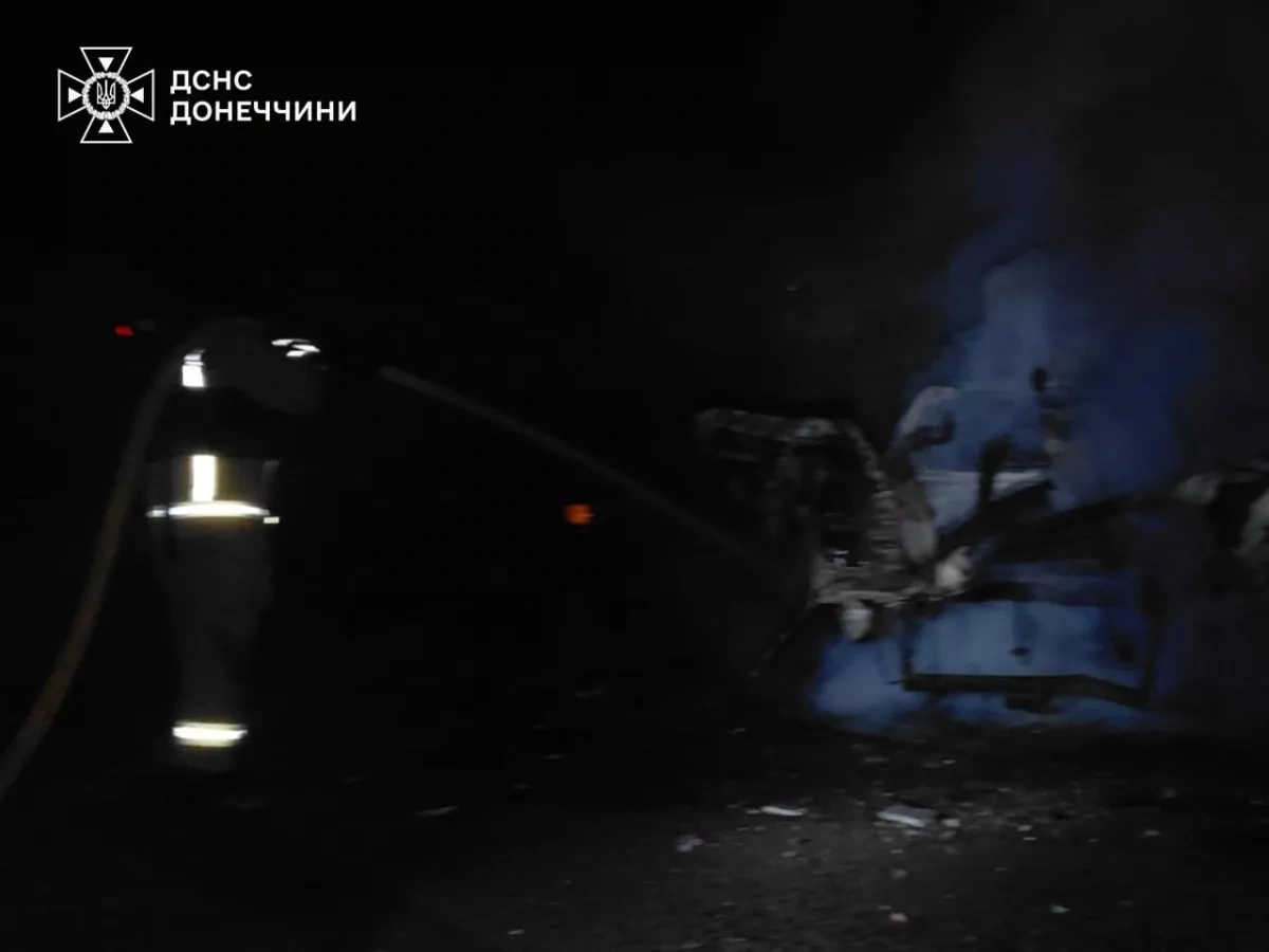 Russian strikes trigger fires in Ukraine’s Donetsk region PHOTO