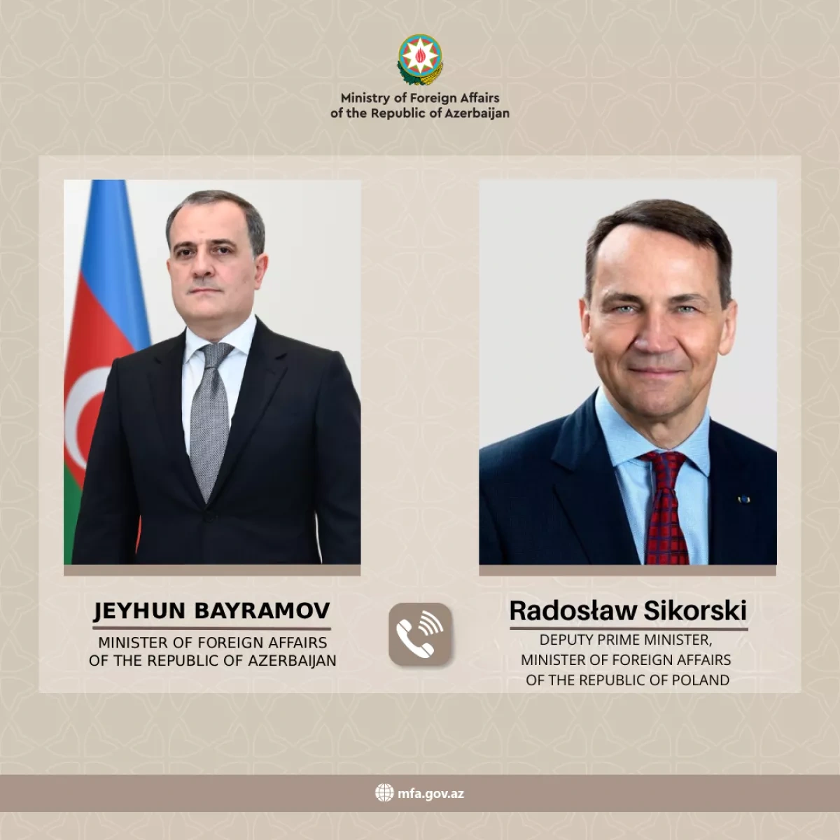 Azerbaijani, Polish FMs discuss Middle East security in phone call