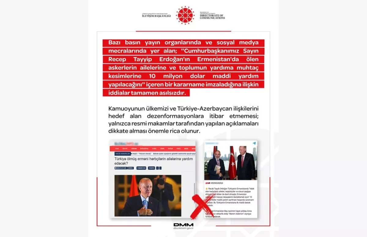 Official Ankara rejects reports of $10 million aid to Armenia as baseless PHOTO