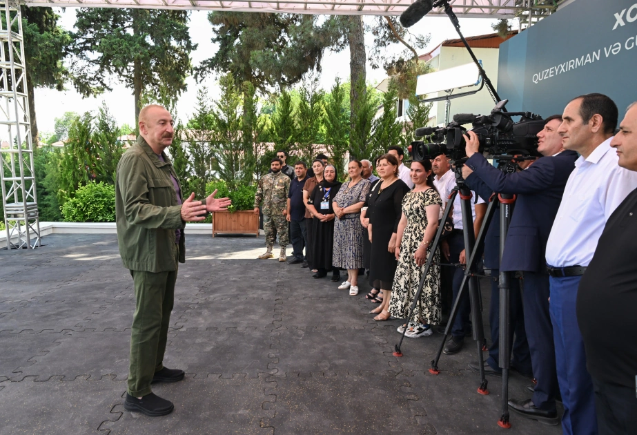 President Ilham Aliyev visited Guzeykhirman village in Khojavend district (PHOTO)
