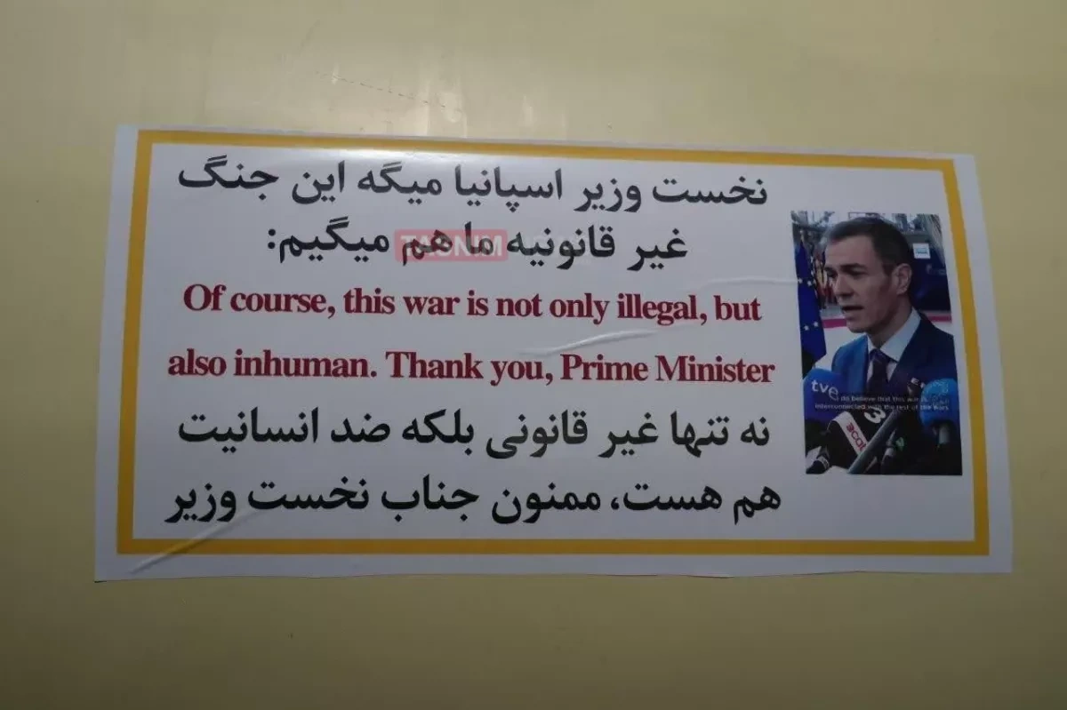 Missiles carry messages of gratitude for Spanish PM amid Iran conflict