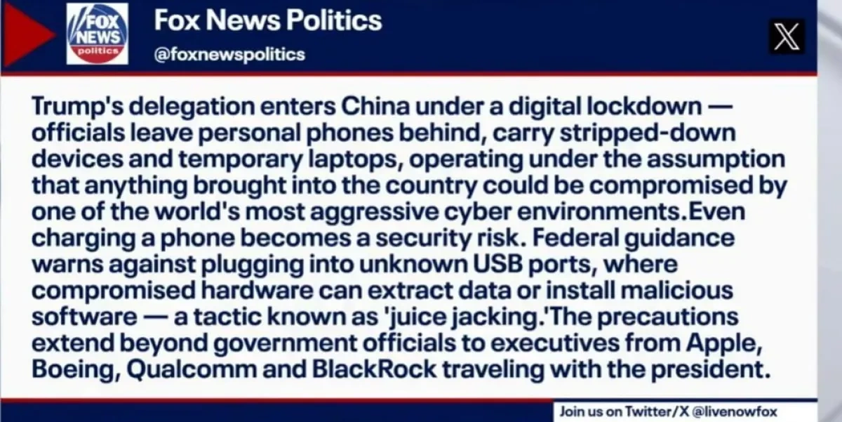Trump team in China operates under strict “digital lockdown” rules PHOTO