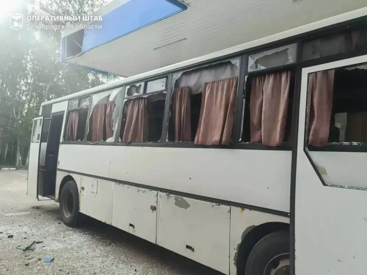 Drone attack on bus in Russia’s Belgorod region leaves 19 injured PHOTO