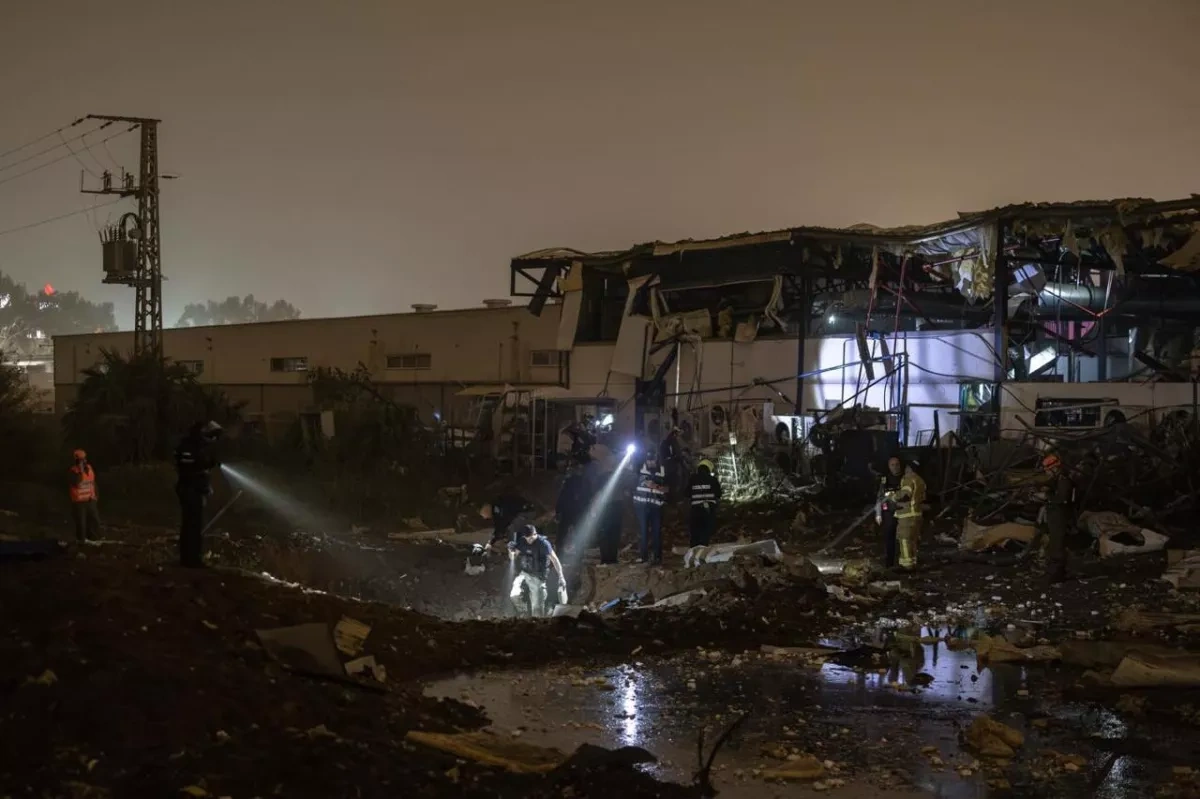 Iranian missile strikes drone factory in central Israel PHOTO