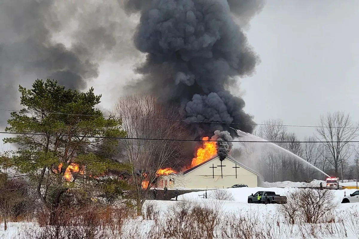 Five hurt after blast rips through church in Boonville, New York