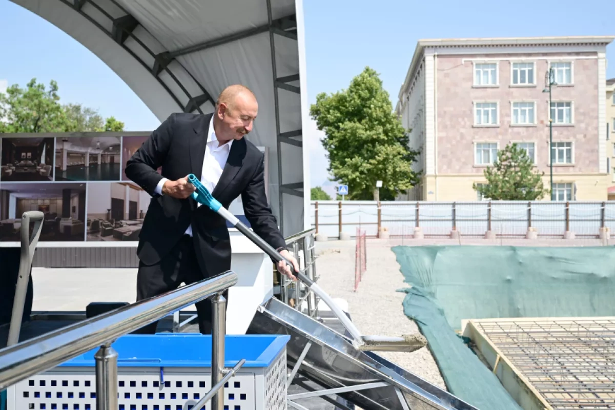 President Aliyev attends groundbreaking ceremony for Nakhchivan Hotel Complex PHOTO