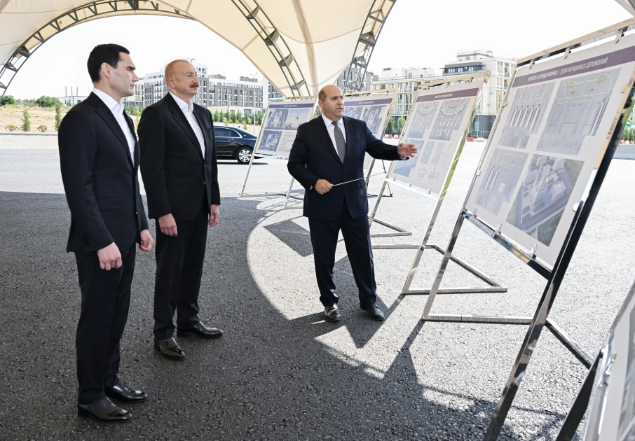President Ilham Aliyev and President of Turkmenistan view destroyed areas of Fuzuli city (PHOTO)