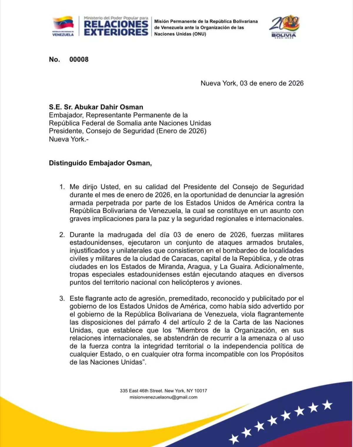 Venezuela requests emergency UN Security Council meeting Photo