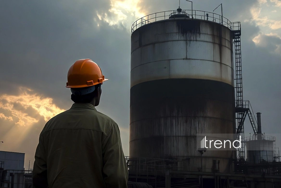 Azerbaijani oil moves down in price