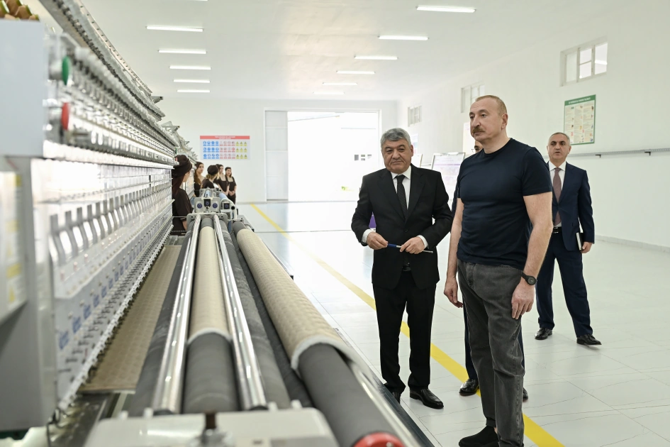 President Ilham Aliyev attends inauguration of "Garabagh Textile House" LLC in Khojaly (PHOTO)