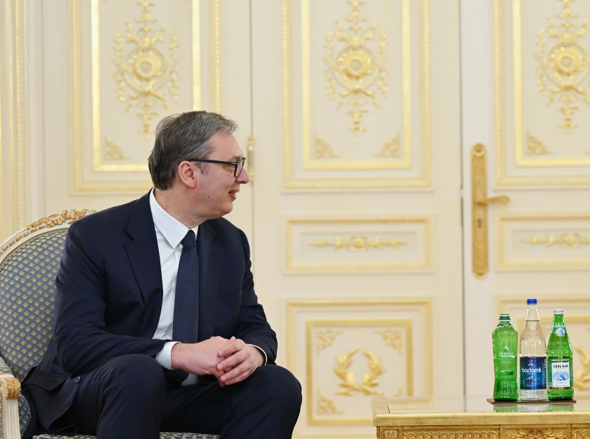 President Ilham Aliyev meets with President of Serbia (PHOTO)