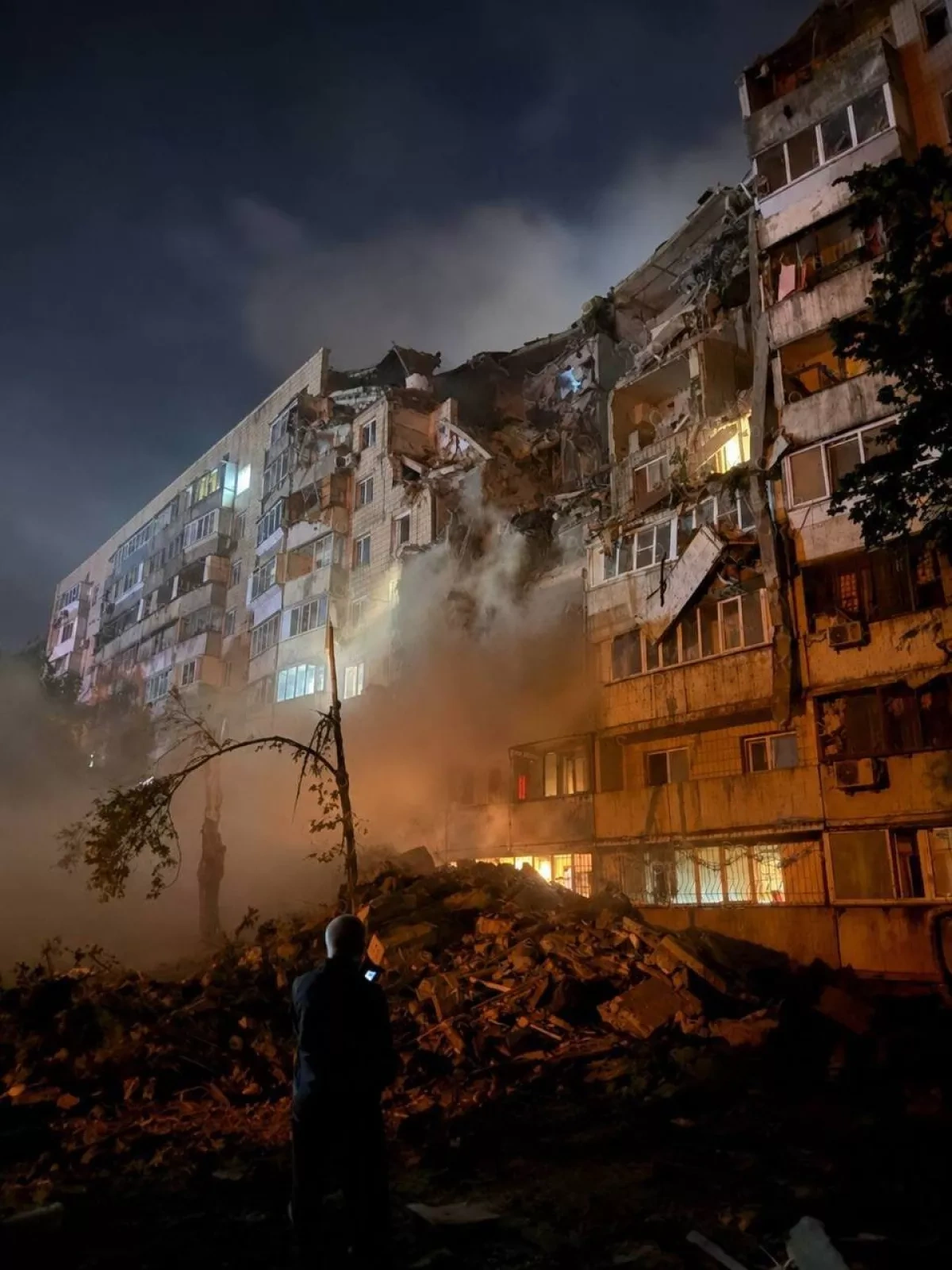 Kyiv takes brunt of overnight Russian attack as SOCAR station damaged PHOTO / VIDEO