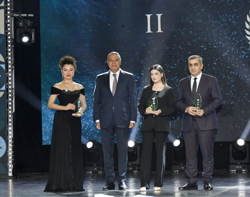 VP of Heydar Aliyev Foundation Leyla Aliyeva and Head of Baku Media Center Arzu Aliyeva attend Gala Ceremony regarding year's sports results