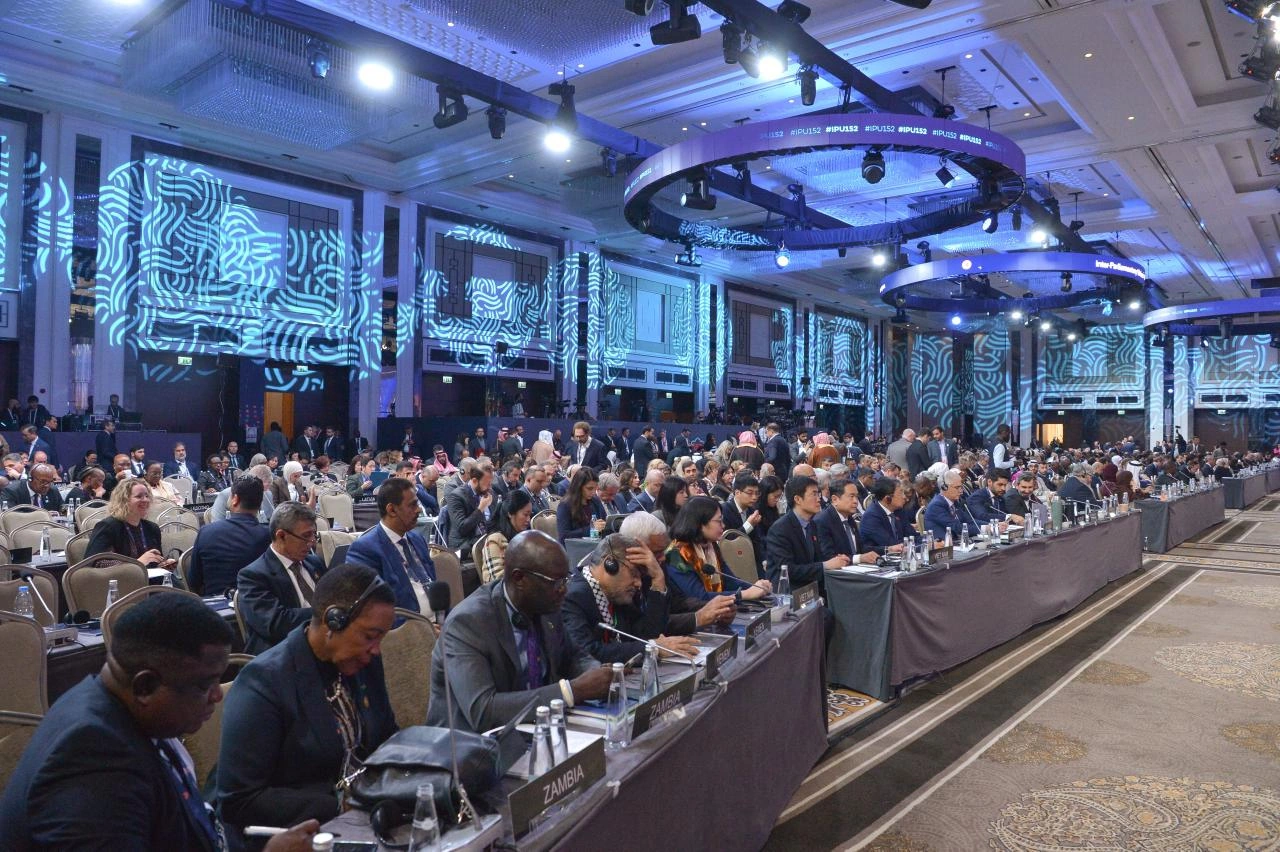Azerbaijani Parliament Speaker addresses 152nd Assembly of Inter-Parliamentary Union (PHOTO)