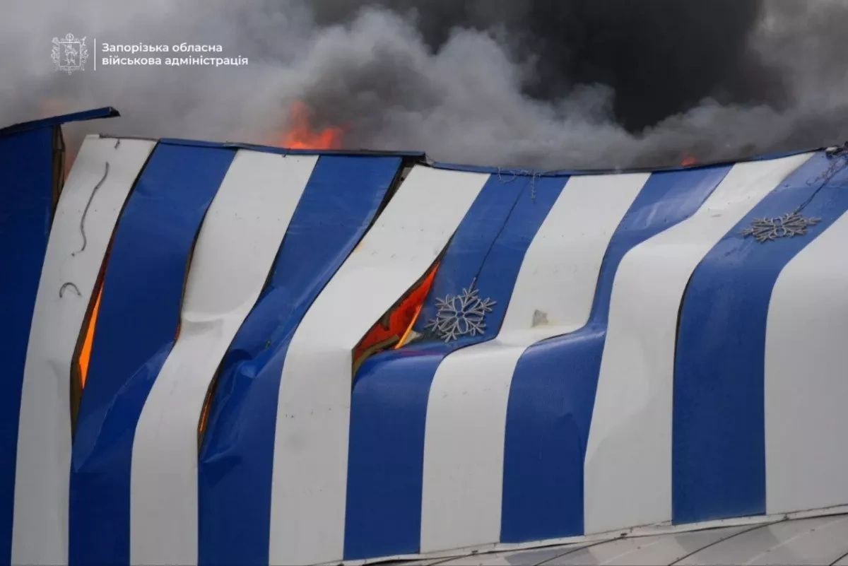 Four injured after Russian drone strikes construction store in Zaporizhzhia PHOTO / VIDEO