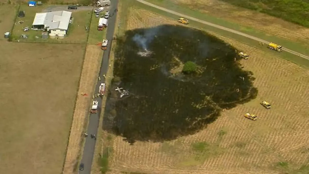 Light aircraft crashes on private property in Australia, killing two PHOTO