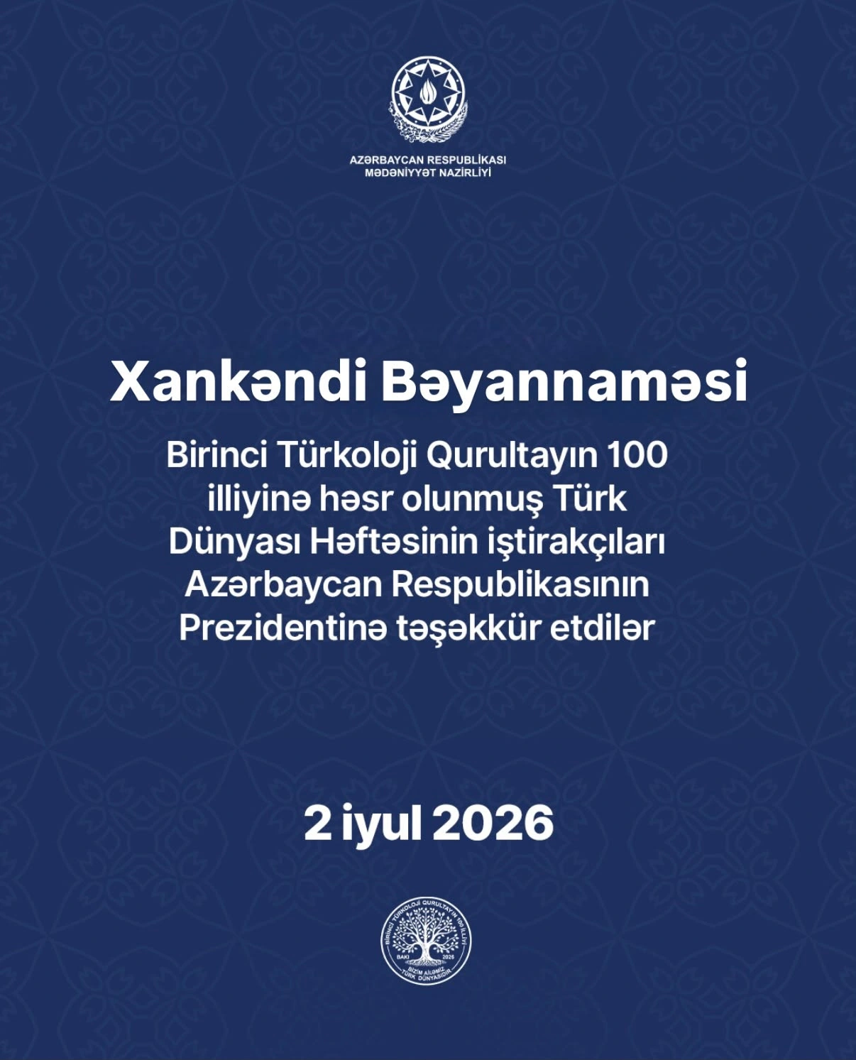 Participants of ‘Turkic World Week’ adopt Khankendi Declaration
