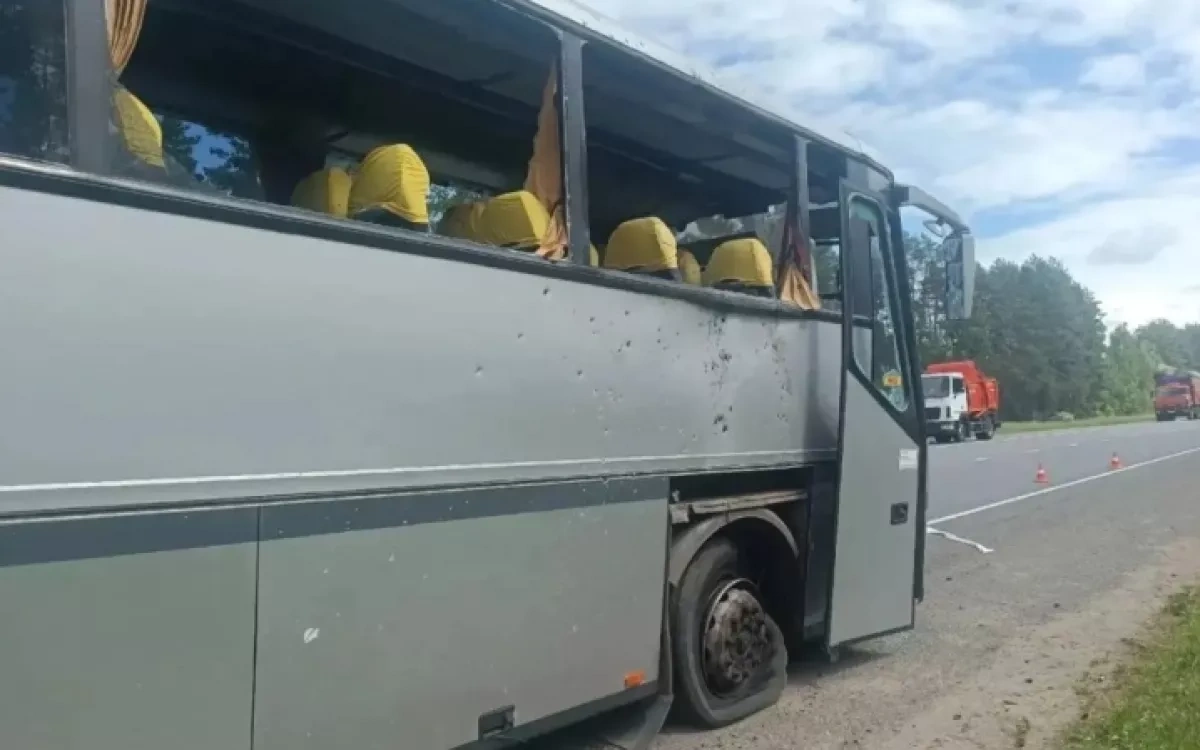 Seven hospitalised, including five children after drone strike on bus in Russia PHOTO